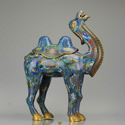 Large 58CM 20th c Chinese Cloisonne Bronze or Copper CAMEL Straits SE As...