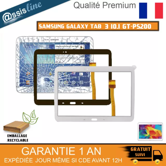 ✅  Vitre Ecran Tactile Samsung Galaxy Tab 3 10.1 Gt-P5200 P5210 P5220 Blanc Noir
