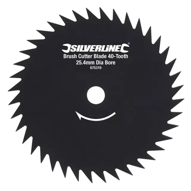 Silverline Brush Cutter Blade 40-Tooth 254mm/10" Dia - 25.4mm/1" Bore Dia 675319