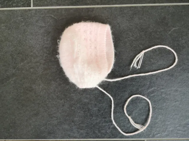 Kuschelige rosa Babymütze für Neugeborene