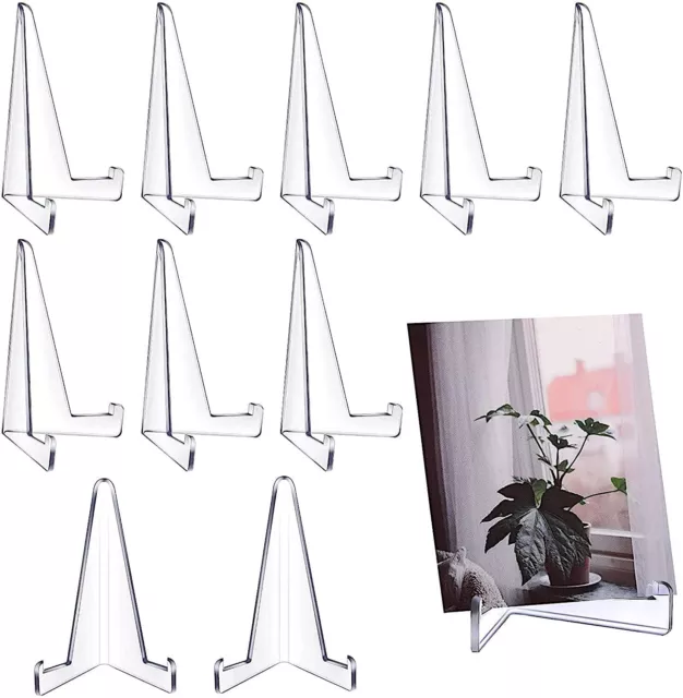 Acrylic Card Stands Crystal Clear Transparent Ideal For Home Display, Events