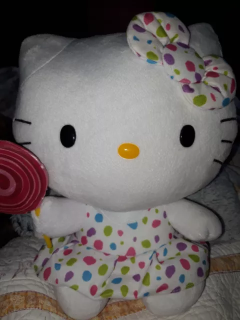 VIPD/PELUCHE CHAT HELLO KITTY avec sa sucette - TY by semrio 30cm - tbe EUR  14,50 - PicClick FR