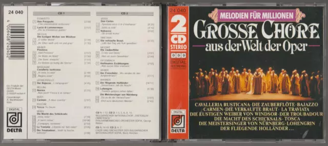 ✪ Melodien für Millionen - Grosse Chöre aus der Welt der Oper | CD | SEHR GUT