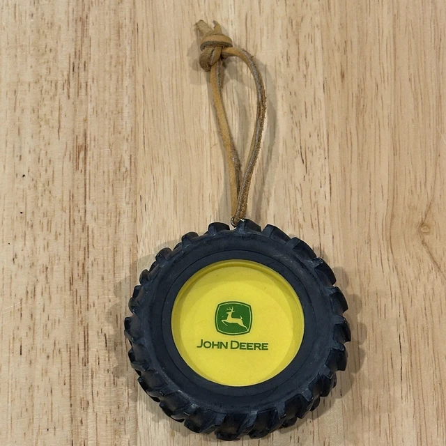 Enesco John Deere Model 7410 Tire Christmas Tree Ornament Size 3" Diameter Logo