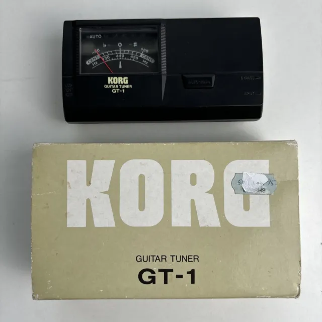 Korg GT-1 Guitar Tuner 90’s Vintage Complete With Box Tested And Working