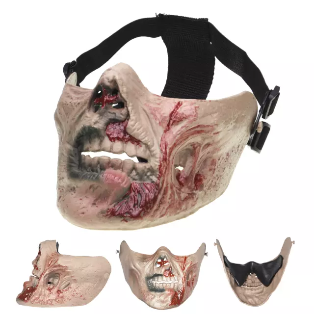 Tactical Protect Mask Army Half-face Corpse Dead Zombie Skull Airsoft Paintball
