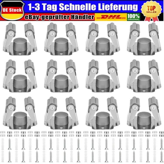 12 x supporto per attrezzi supporto scopa strumento supporto per attrezzi da giardino parete acciaio inox