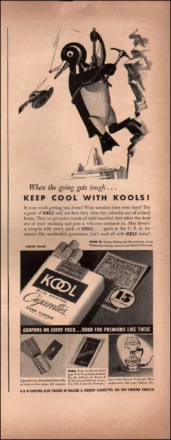 1943 Vintage ad for Kool methol Cigarettes retro Art Pequin Tobacco   08/30/22