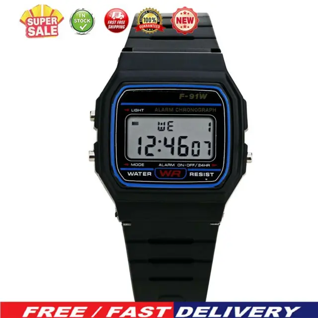 Colorful Electronic Led Digital Multifunction Sport Watch (Black)