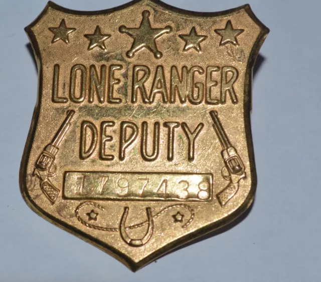 Early 1900's Lone Ranger Deputy Badge with Secret Compartment toy premium mint