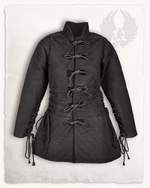 Mytholon Diana Gambeson Baumwolle Schwarz XL Larp Mittelalter #15213