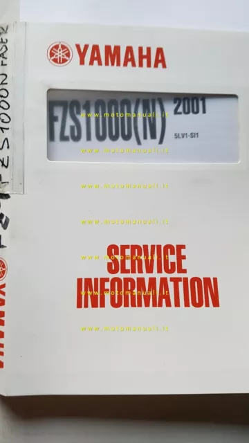 Yamaha FZS 1000 2001-03 Service Information manuale officina ITALIANO originale