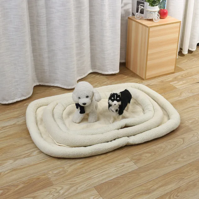 Pet Calming Bed Dog Cat Sleeping Kennel Puppy Soft Mat Pad Warm Home Indoor US