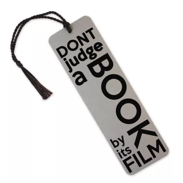Dont Judge A Book By Its Film Humour Funny Aluminium Metal Bookmark