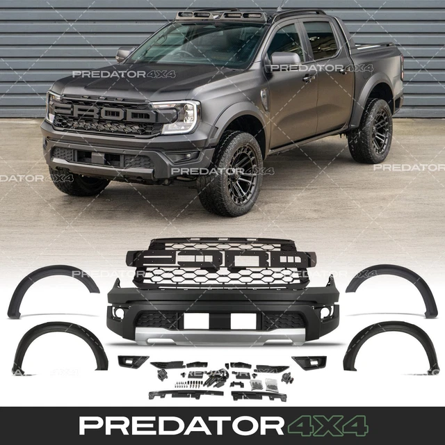Ford Ranger Raptor Arches BLACK RAPTOR STYLE Conversion Front Bumper Wheel Arches For Ford Ranger ...