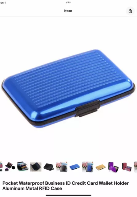 Pocket Waterproof Business ID Credit Card Wallet Holder Aluminum Metal RFID Case