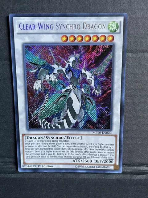 YuGiOh - Clear Wing Synchro Dragon - MP16-EN022 - Secret Rare - 1st Ed. - NM