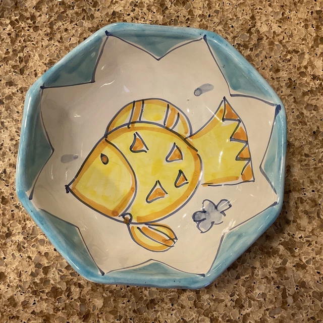 La Musa Majolica Fish Bowl - Hand Painted - Made In Italy