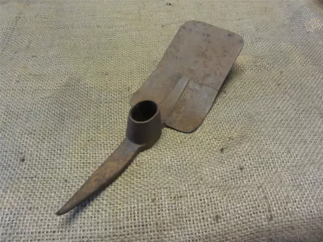 Vintage Pick Axe Head w Rare Shape Antique Old Farming Garden Gardening 8309