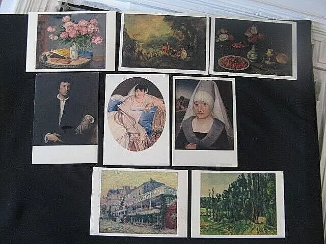 "0591"  Lot De 8 Cpsm  Reproduction De Tableaux