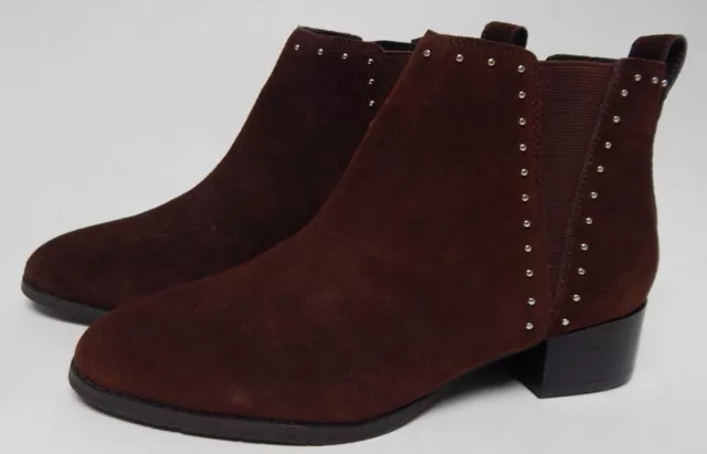 Isaac Mizrahi Live! Taille 8.5 M Femmes Daim Clouté Chelsea Bottines Café 3