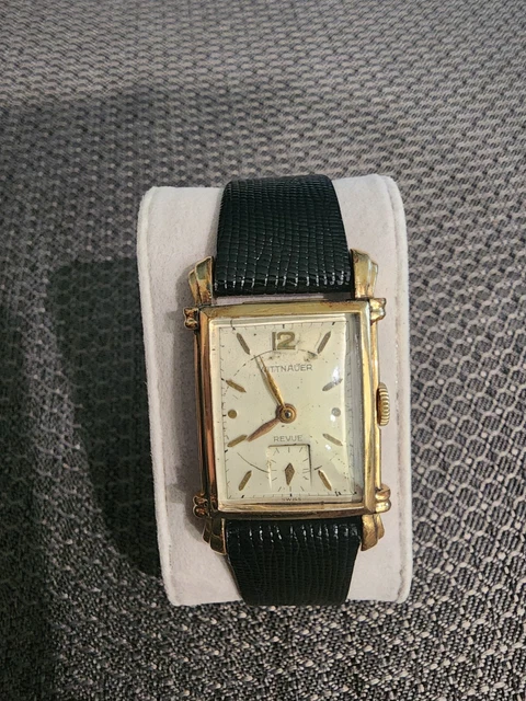 Montre Chronographe Vintage Wittnauer Années 1940 - Acier Inoxydable, 32 Mm, Mouvement 17 Bijoux