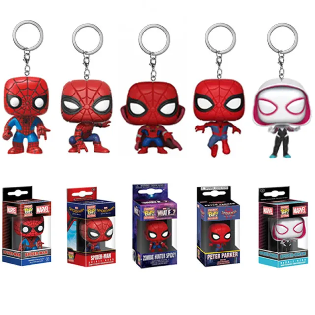 Spider-Man Gwen Keychain Funko Pop! Vinyl Figure Keyring Collect Toys Doll