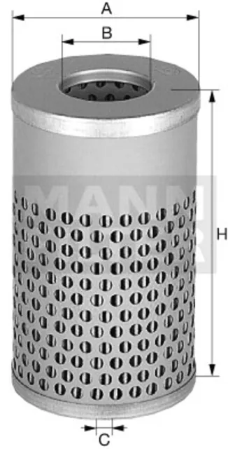 MANN-FILTER Filter Arbeitshydraulik H 617 n Filtereinsatz für DEUTZ FIAT 180 D06