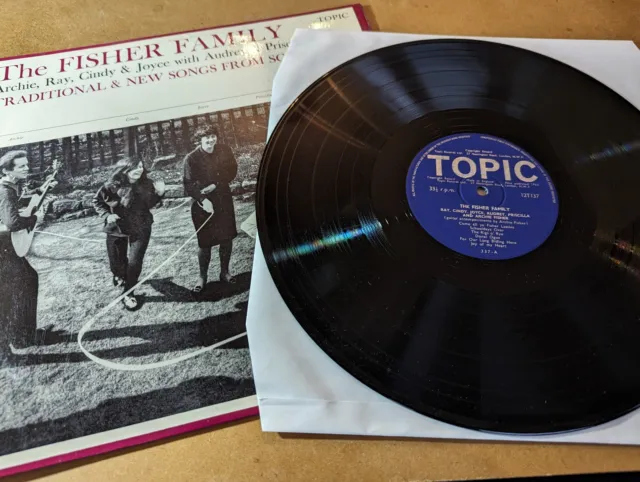 Fisher Family Trad & New Songs Scotland 1966 / Folk Ex / £5 Uk Flat Post £15 Eu