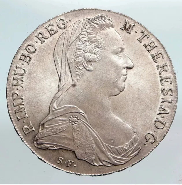 1780 - AUSTRIA Queen Maria Theresia Silver OLD Thaler Coin Rare