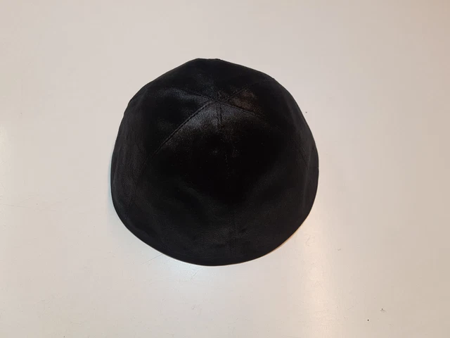 1x Kippa, Jarmulke, Kippah, Kipa XXl, stabile, velluto nero, 6 pezzi, 21-22 cm