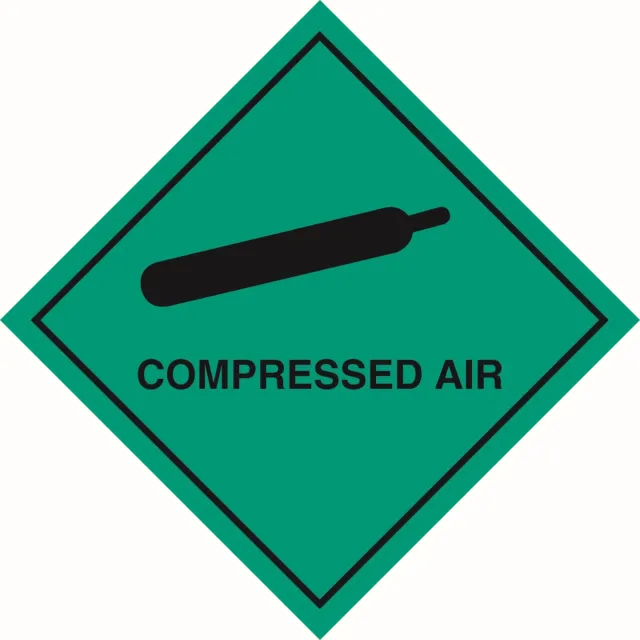 Autocollant santé et sécurité danger autocollant air comprimé 5" vert