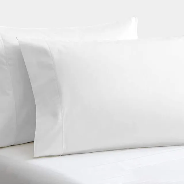 Set of 2 Pillowcases 100% Egyptian Cotton White Solid Soft 600-800 TC Pillows