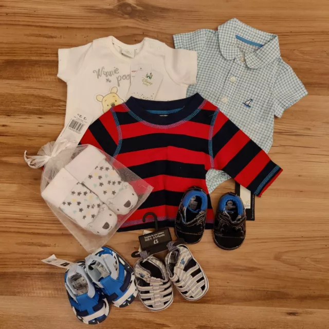 Mixed baby boy clothing bundle first size newborn NEW