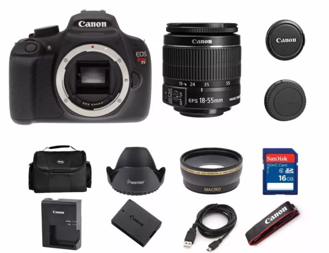 Canon EOS Rebel T5 DSLR 18.0MP Camera w/ EF-S 18-55mm IS II Lens (2 LENSES)