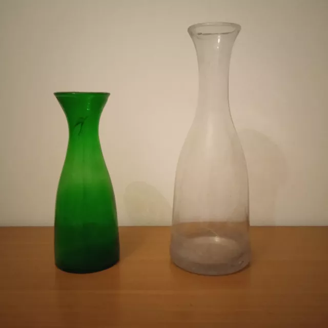 Bottiglie/caraffe in vetro da vino sfuso primi anni del 900