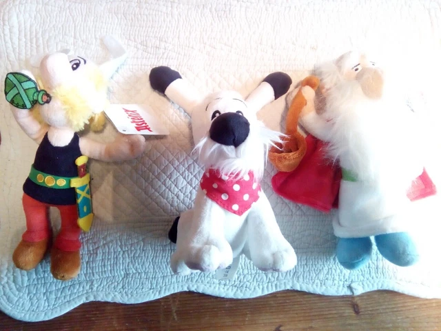 Peluches Asterix Idefix Et Panoramix Neuves