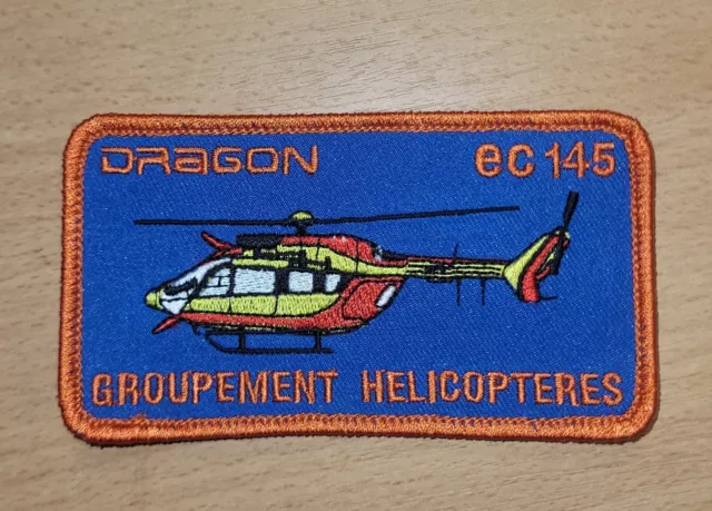 Écusson Insigne Tissu Patch Pompiers Sécurité Civile Dragon Obsolète