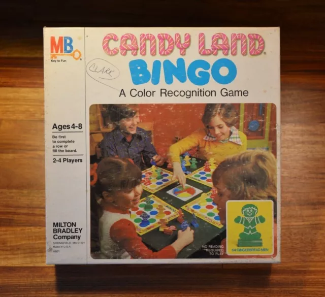 Vintage Candy Land Bingo 1978 Milton Bradley Board Game Color