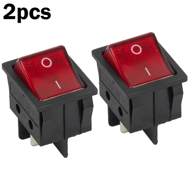 Interrupteur à Bascule 2 Positions 3 Broches 12V - Noir, Rectangulaire, Neuf