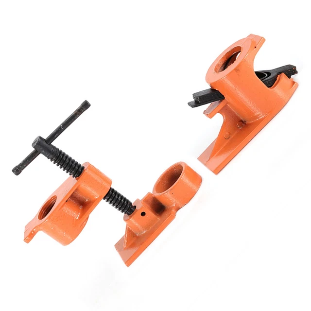 HEAVY DUTY 1 Inch Pipe Clamp Jaws Vise Fixture Set Woodworking Tool Kit