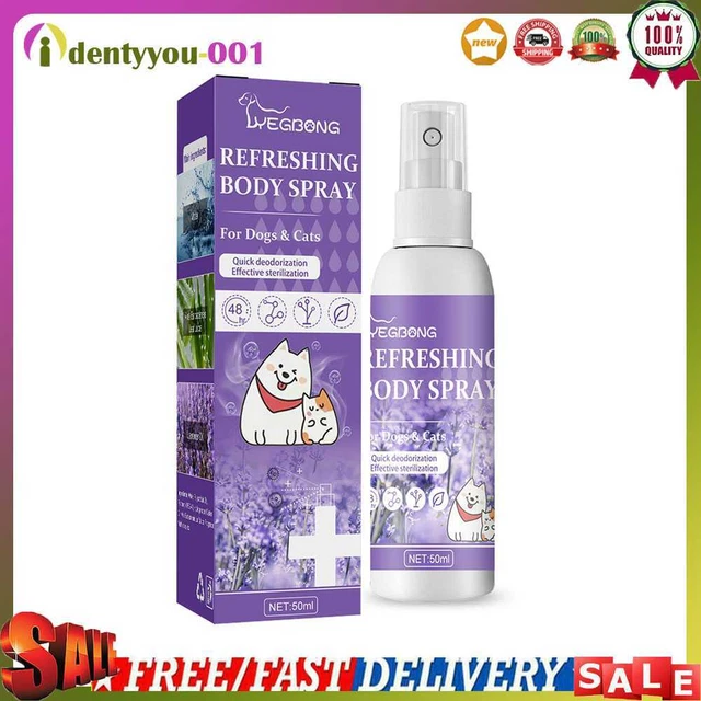 Aceite de lavanda perro desodorante aerosol gatos cachorro perfume eliminar olor aire fresco