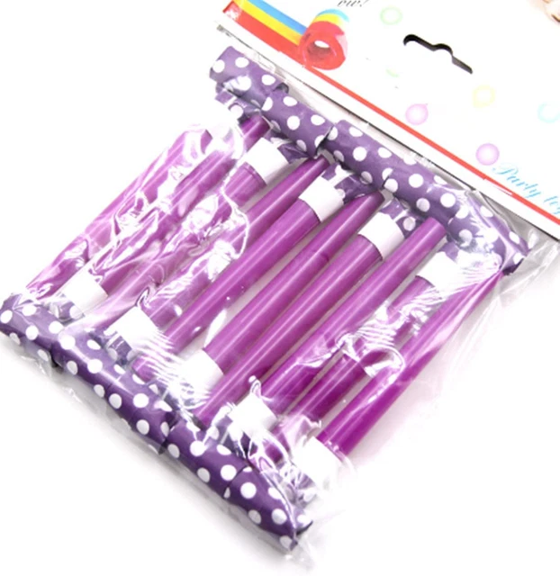 Aisszhao Partygebläse, 10 Stck. Pfeifen Blowouts lila Party Geräuschgeneratoren Spielzeug