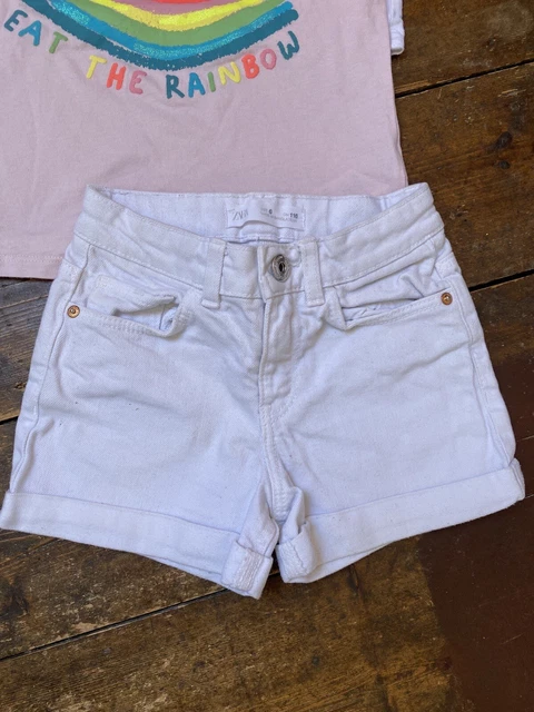 Girls summer bundle age 6-7 years Zara H&M T-shirts leggings shorts tops 5
