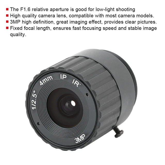 Lente de cámara de 4 mm de longitud 3 MP alta definición CCTV vigilancia ancho fie nuevo