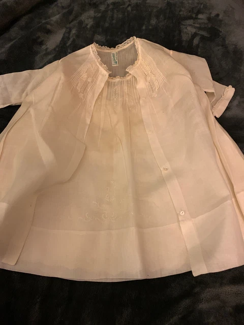 VTG Famous Imports Newborn Gown Baptism Christening Handmade Dress