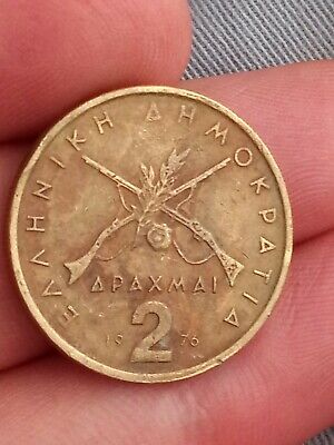 GREECE / 2 DRACHMA 1976 free UK post Kayihan coins