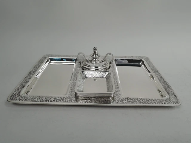 Tiffany Cigar Smoking Set 19048B 19656B Ashtray Lighter America Sterling Silver