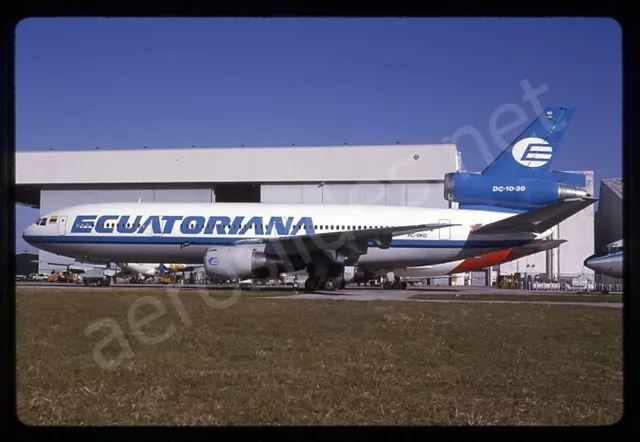 Ecuatoriana McDonnell Douglas DC-10-30 HC-BKO Feb 96 Kodachrome Slide/Dia A8
