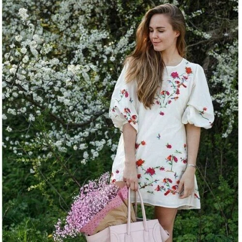 mexican wedding dress embroidered Mexican Maxi Hand Embroidered Wedding Dress – Honeywood main image 1